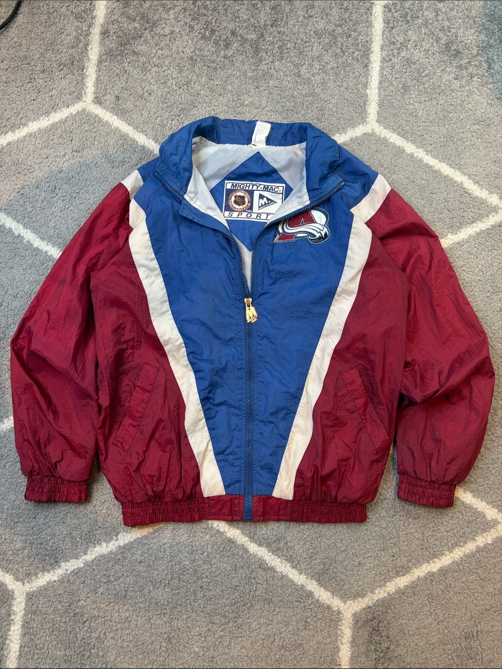 Vintage 90s Colorado Avalanche Mighty-Mac NHL Windbreaker Jacket